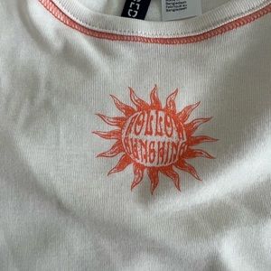 Fitted crop top cotton jersey with design